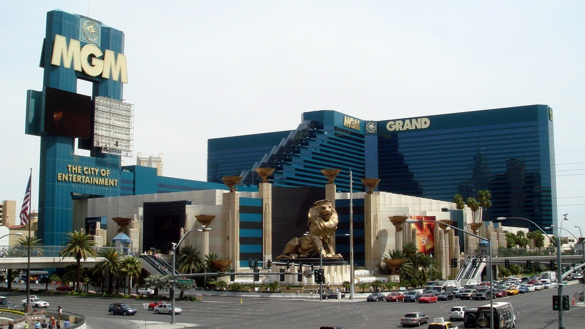 MGM Grand Las Vegas photographed in daylight in April 2008.