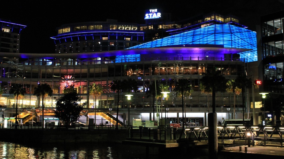 The Star casino in Sydney photographed at night in August 2015.
